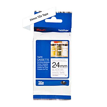 Fita Não Laminada 24mmx8mts Branco/Preto