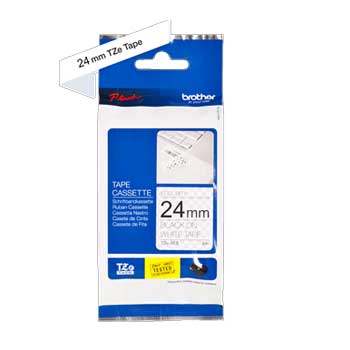 Fita Laminada Segurança 24mmx8mts Branco/Preto