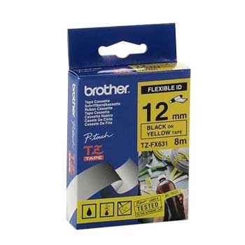 Fita Laminada Flexivel 12mmx8mts Amarelo/Preto