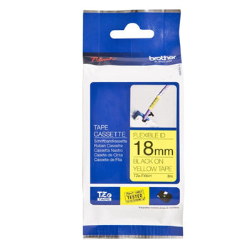 Fita Laminada Flexivel 18mmx8mts Amarelo/Preto