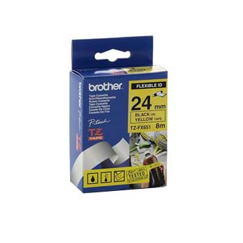 Fita Laminada Flexivel 24mmx8mts Amarelo/Preto