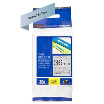 Fita Laminada 36mmx8mts PrateadoMate/Preto Metálica