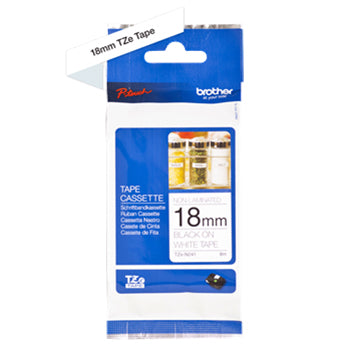 Fita Não Laminada 18mmx8mts Branco/Preto