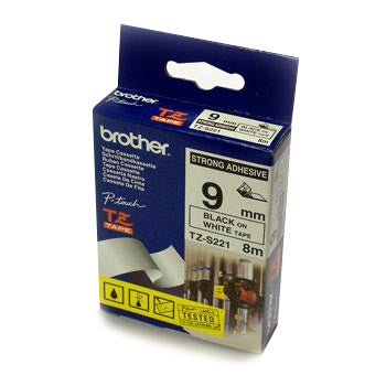 Fita Laminada SuperAdesiva 09mmx8mts Branco/Preto