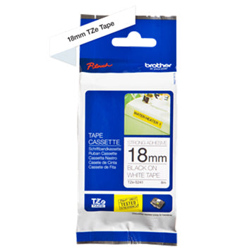 Fita Laminada SuperAdesiva 18mmx8mts Branco/Preto