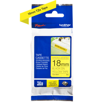Fita Laminada SuperAdesiva 18mmx8mts Amarelo/Preto