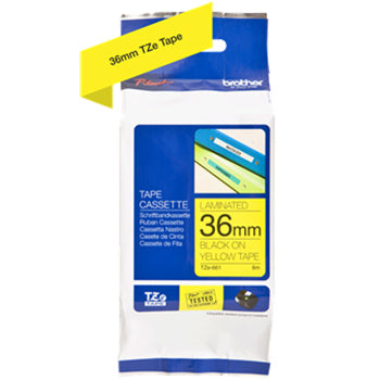 Fita Laminada SuperAdesiva 36mmx8mts Amarelo/Preto