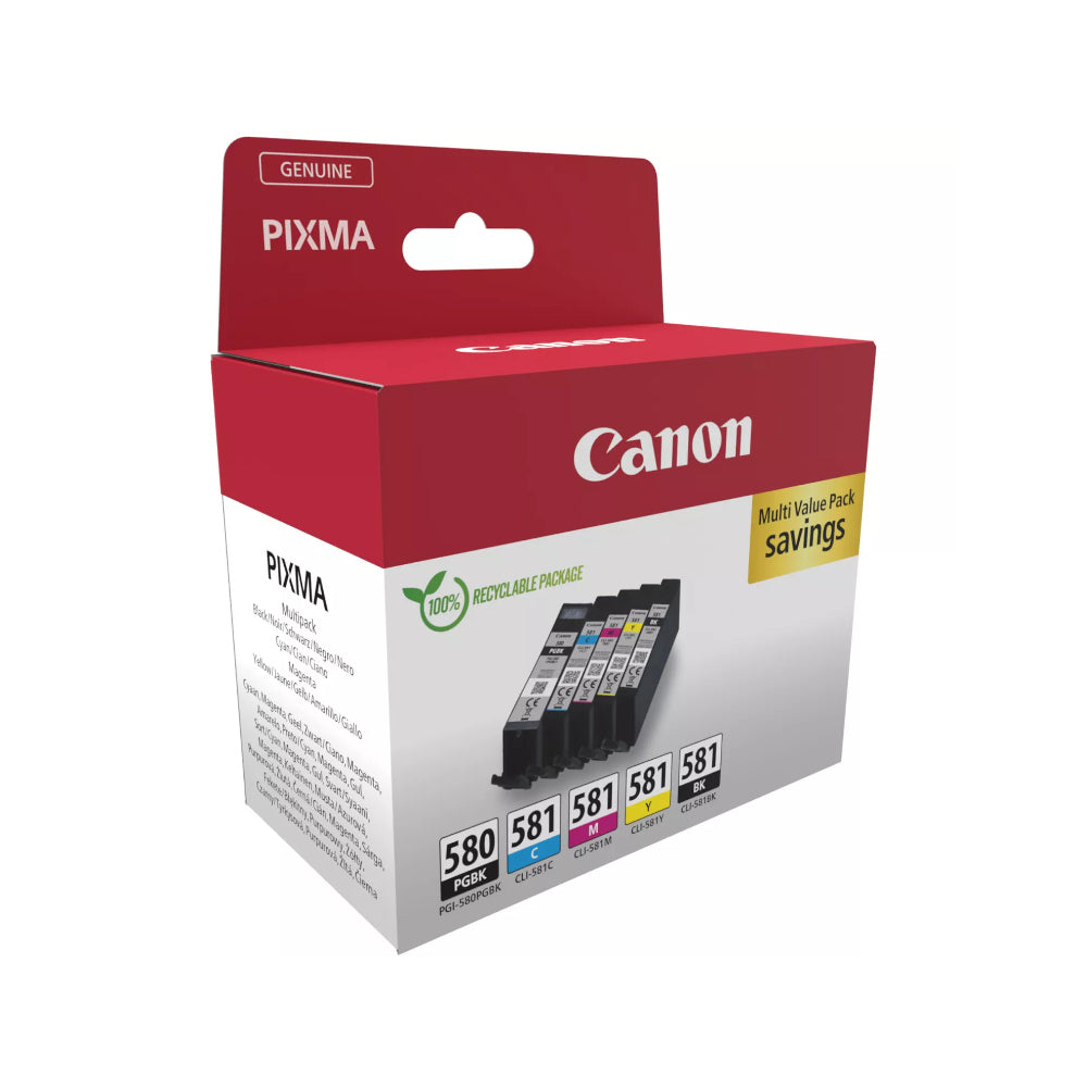 Pack 5x Tinteiros Canon 580/581 4 Cores 2078C007