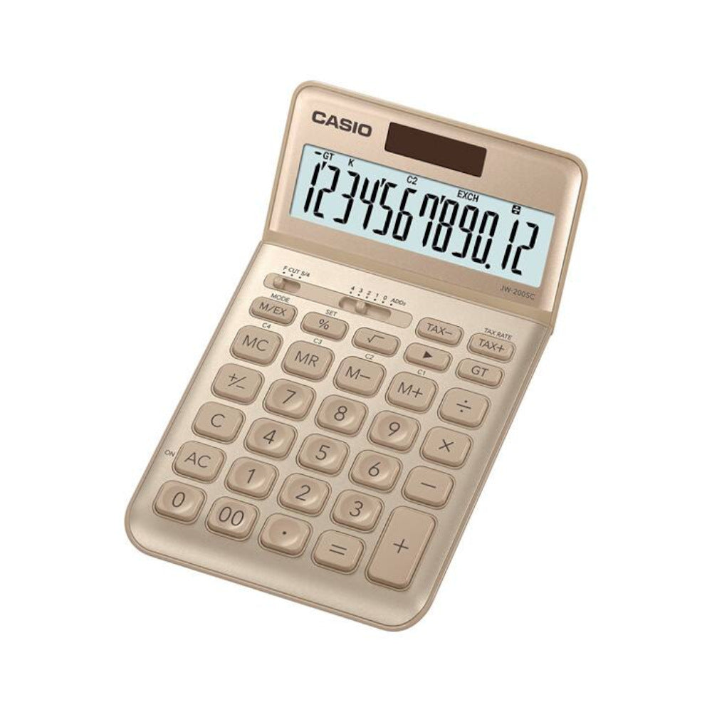 Calculadora Secretária Casio JW200SCGD Dourado 12 Dígitos