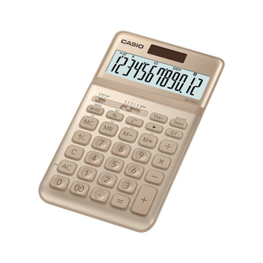 Calculadora Secretária Casio JW200SCGD Dourado 12 Dígitos