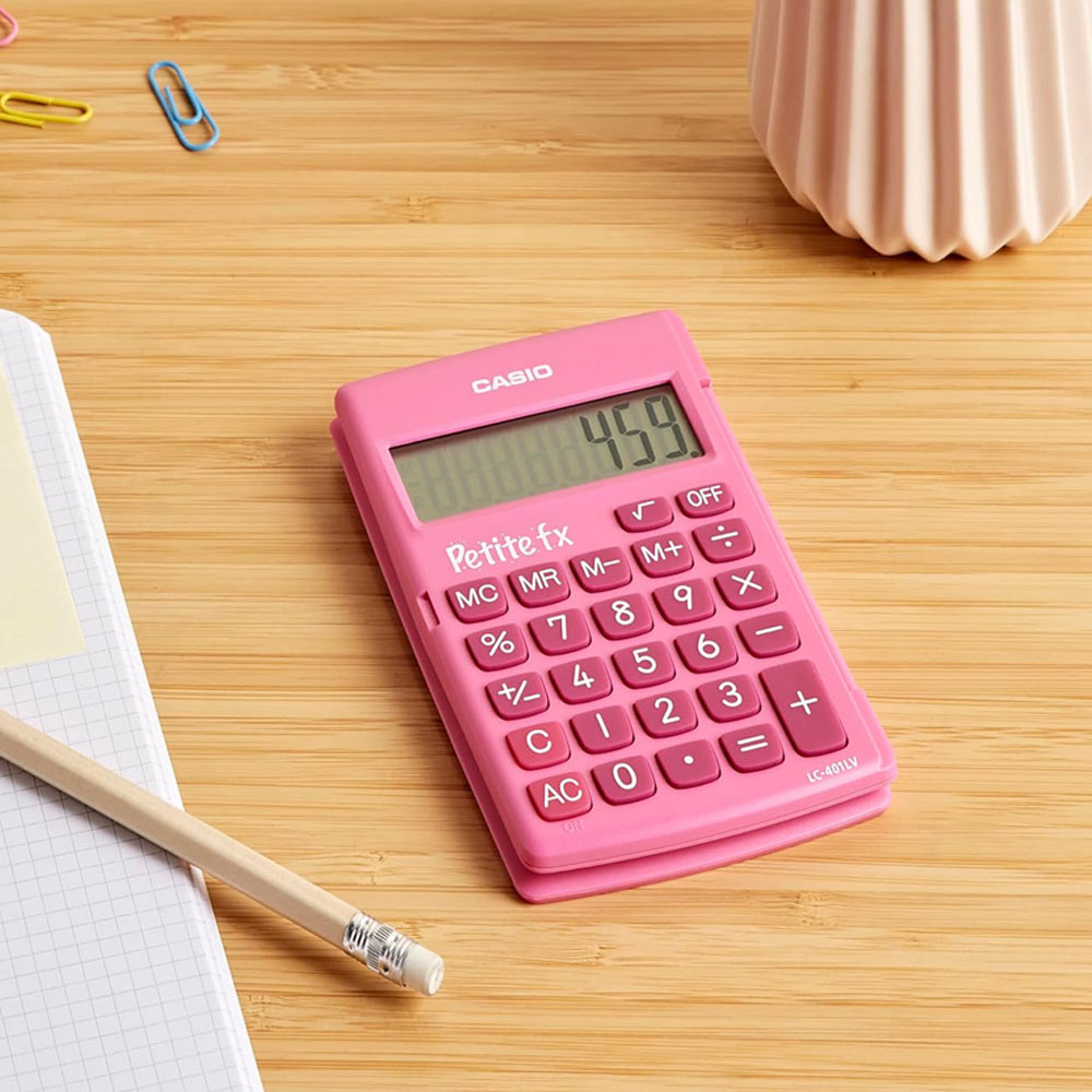 Calculadora de Bolso Casio LC401LV Rosa 8 Digitos