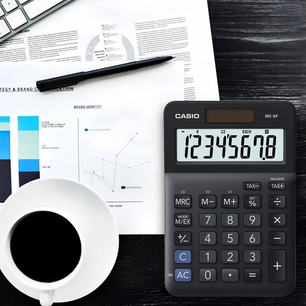 Calculadora Secretária Casio MS8F 8 Dígitos