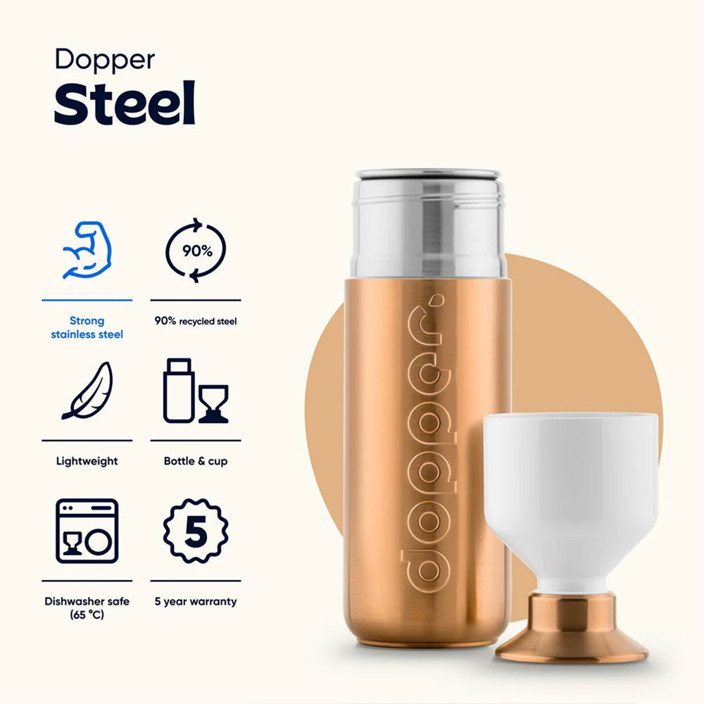 Garrafa Dopper Steel Bronze 800ml