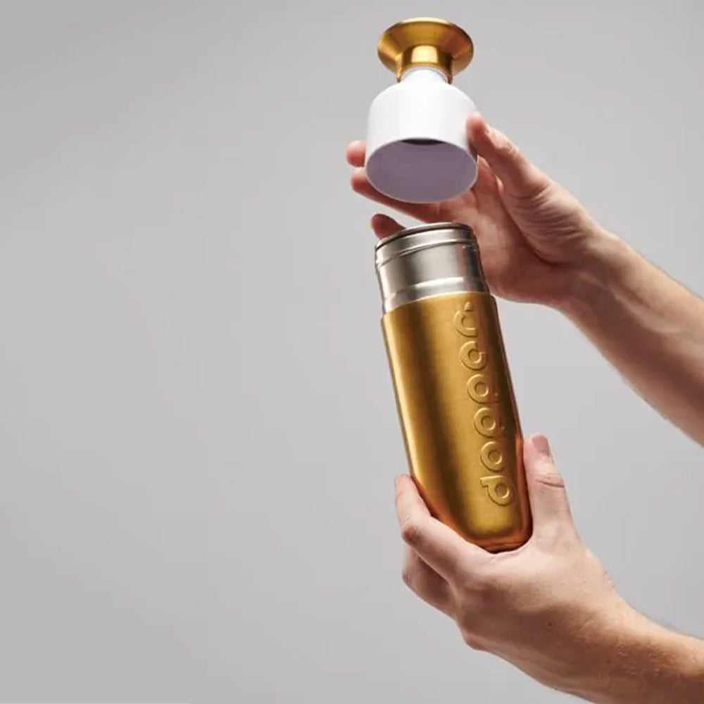 Garrafa Dopper Steel Gold 490ml