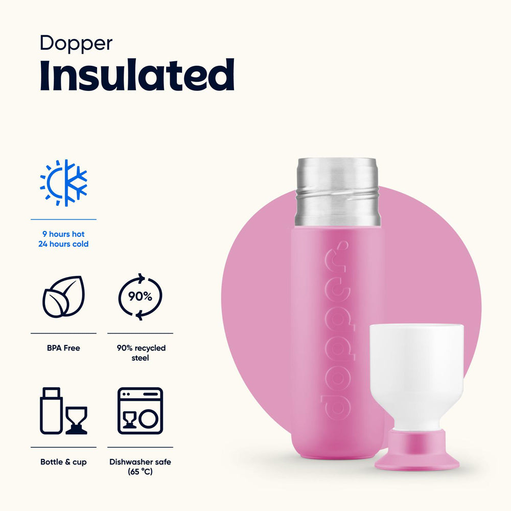 Garrafa Dopper Térmica Pelican Pink 350ml