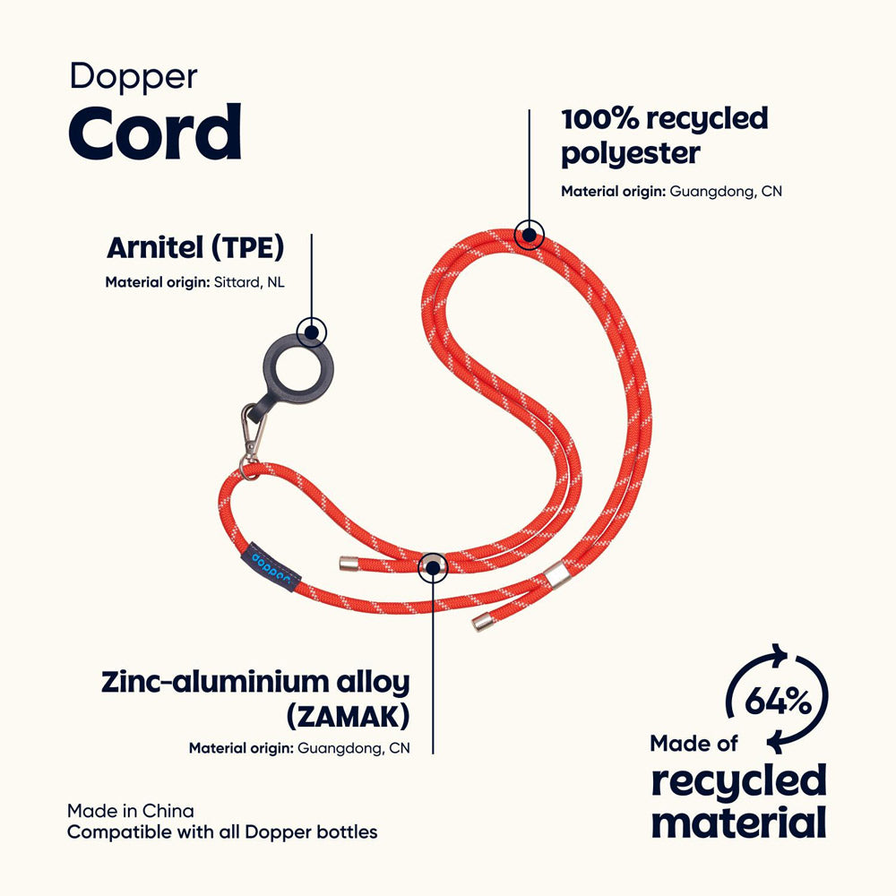 Fita para Garrafa Dopper Ajustável Silver Red