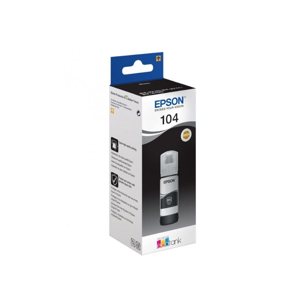 Tinteiro Epson 104 Preto C13T00P140 70ml 4500 Pág.
