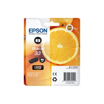 Tinteiro Epson 33 Preto Foto C13T33414010 4,5ml 200 Pág.