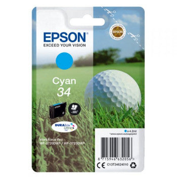 Tinteiro Epson 34 Azul C13T34624010 4,2ml 300 Pág.