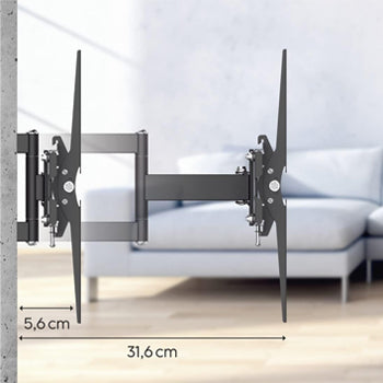 Suporte Parede TV 19-48 Pol Máx 20Kg Preto