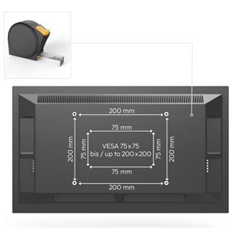 Suporte Parede TV 19-48 Pol Máx 20Kg Preto