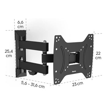 Suporte Parede TV 19-48 Pol Máx 20Kg Preto