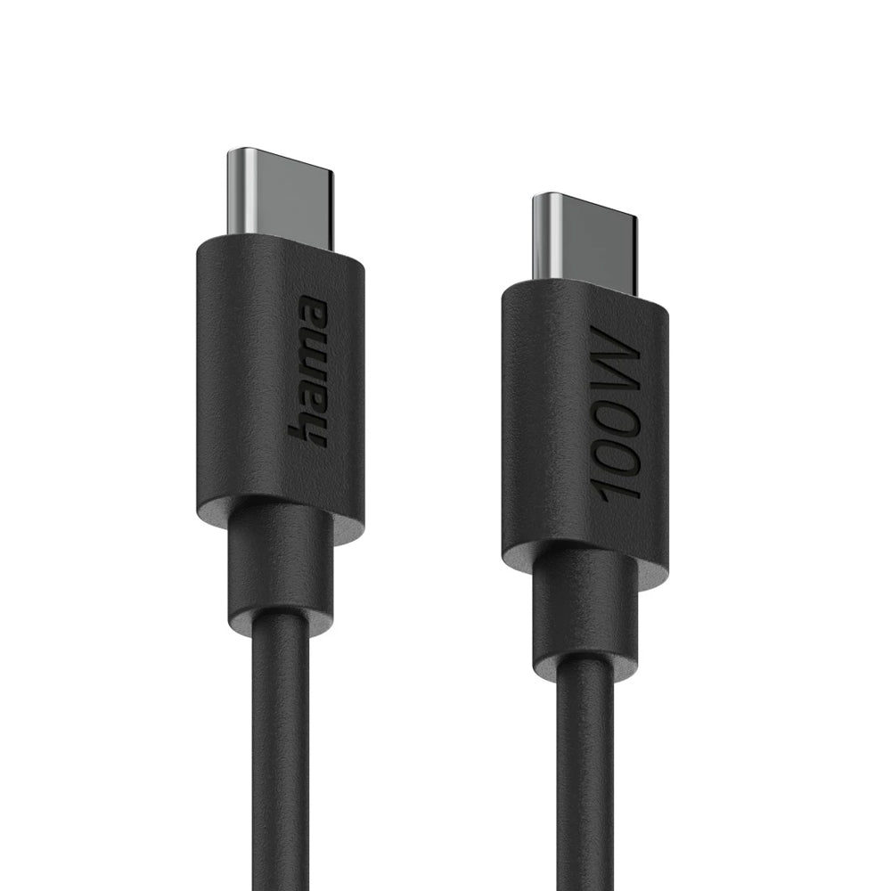 Cabo USB-C 2.0 Macho/USB-C Macho 100W 1,2m Preto