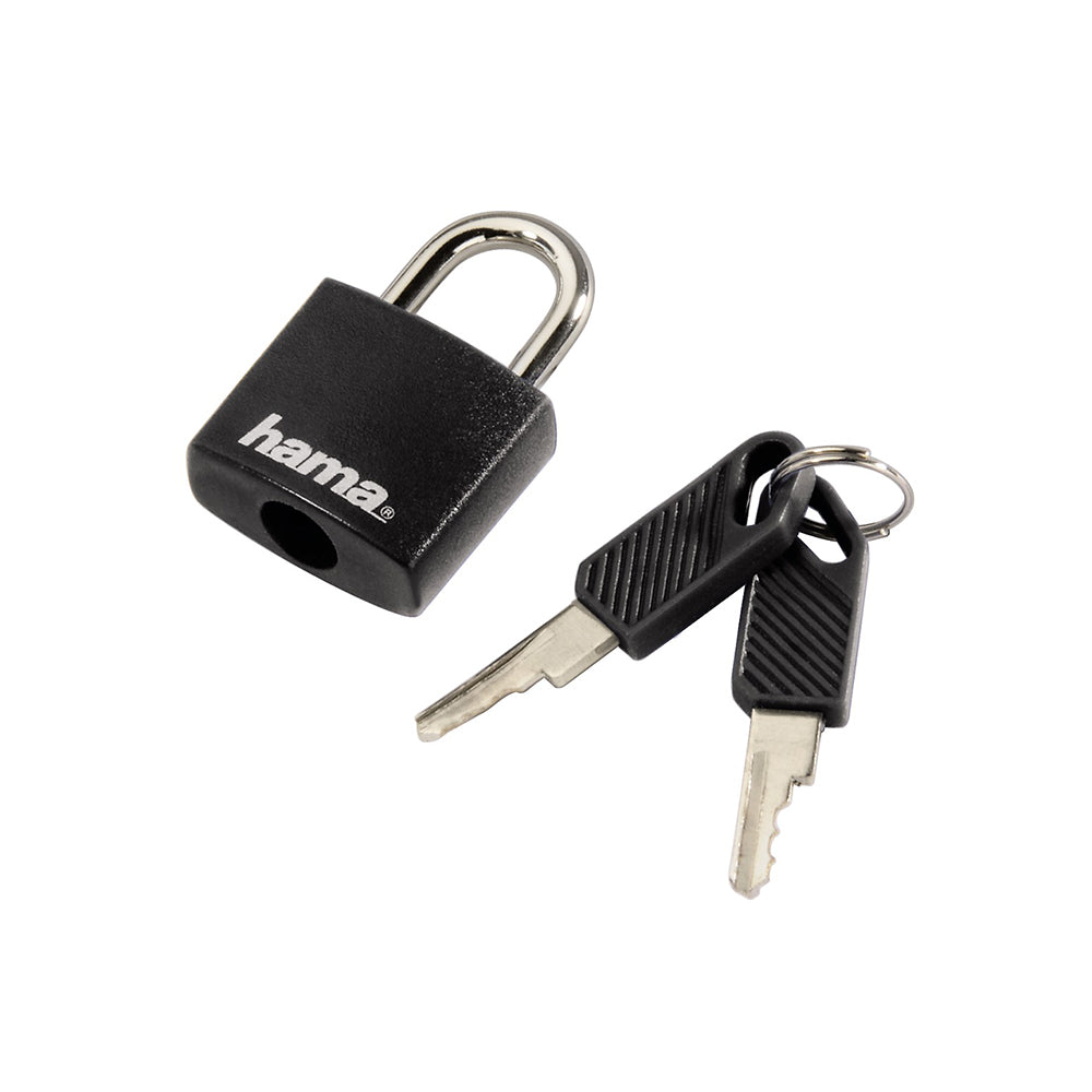 Cadeado 23mm Preto com Chaves Pack 2un