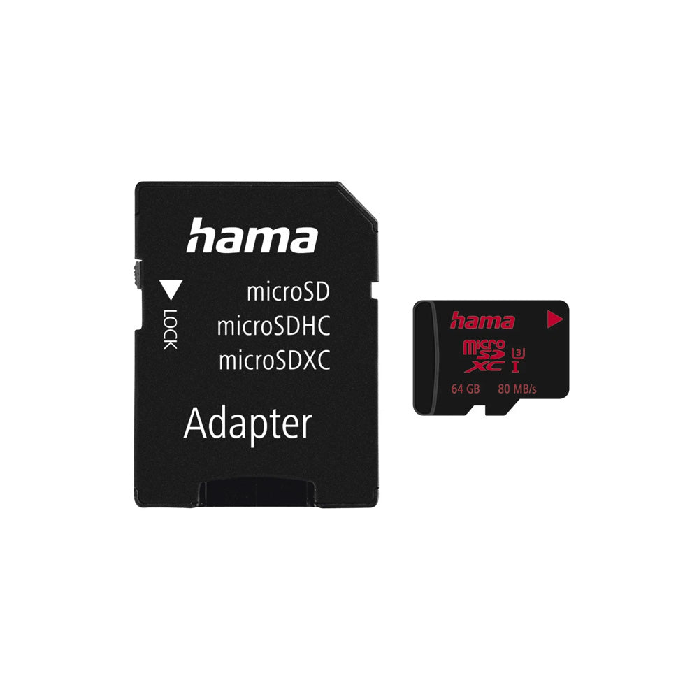 Cartão Memória micSDXC 64GB Hama + Adaptador