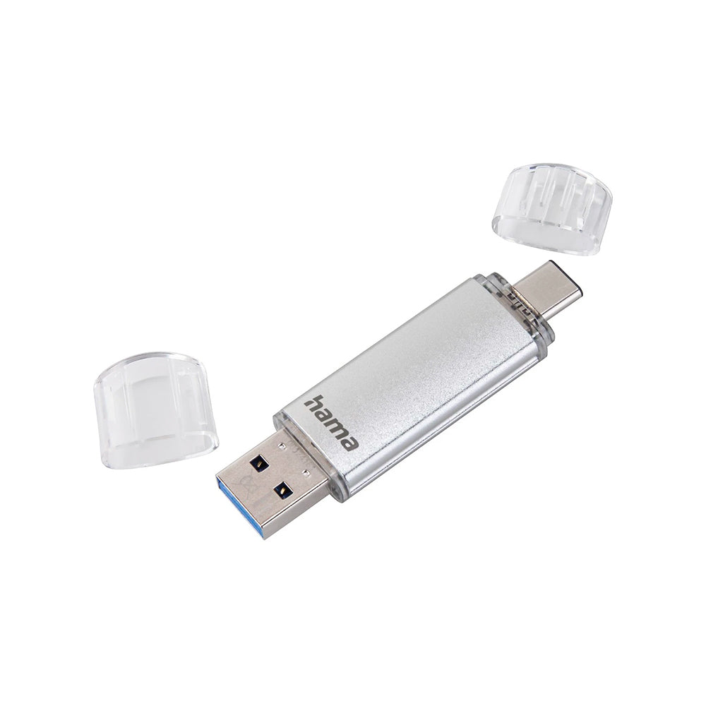 Pen Drive 32GB USB-C 3.1 + USB-A 3.0 Hama C-Laeta Prata