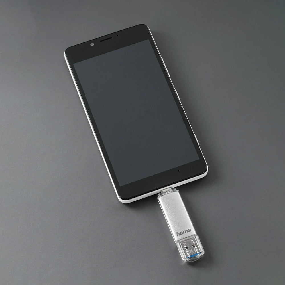 Pen Drive 32GB USB-C 3.1 + USB-A 3.0 Hama C-Laeta Prata
