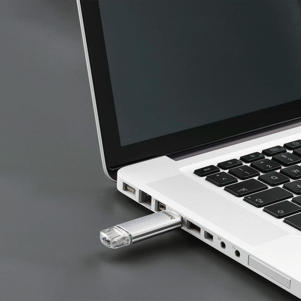 Pen Drive 32GB USB-C 3.1 + USB-A 3.0 Hama C-Laeta Prata