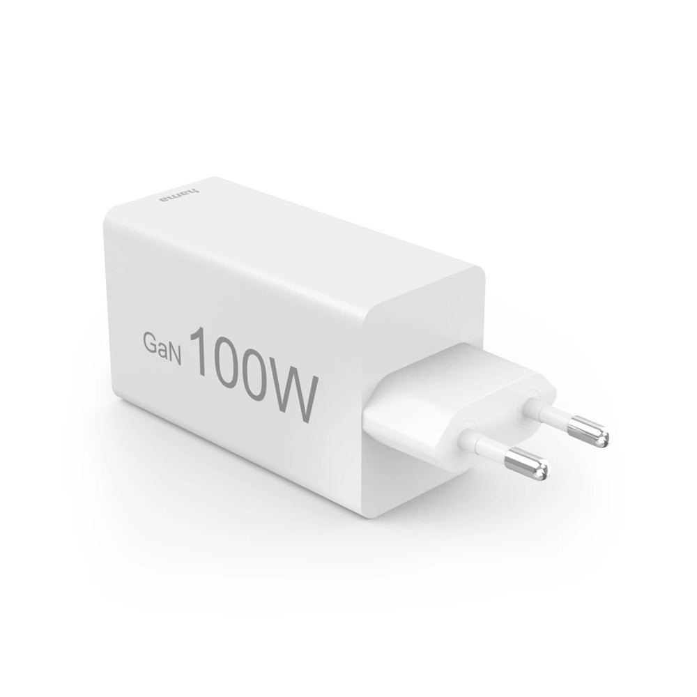 Carregador USB-C 2 Portas + USB-A GaN 100W Branco