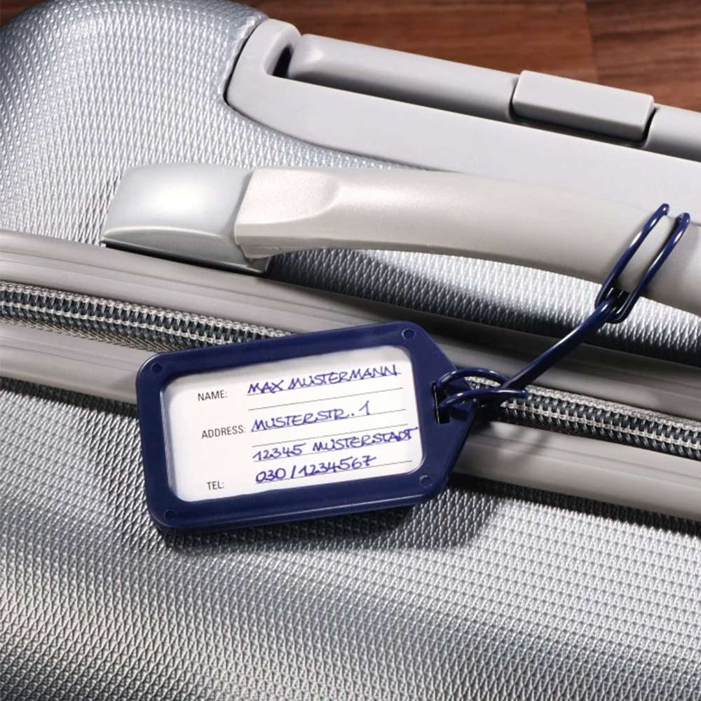 Etiqueta Identificação para Mala Viagem Azul Escuro 2un