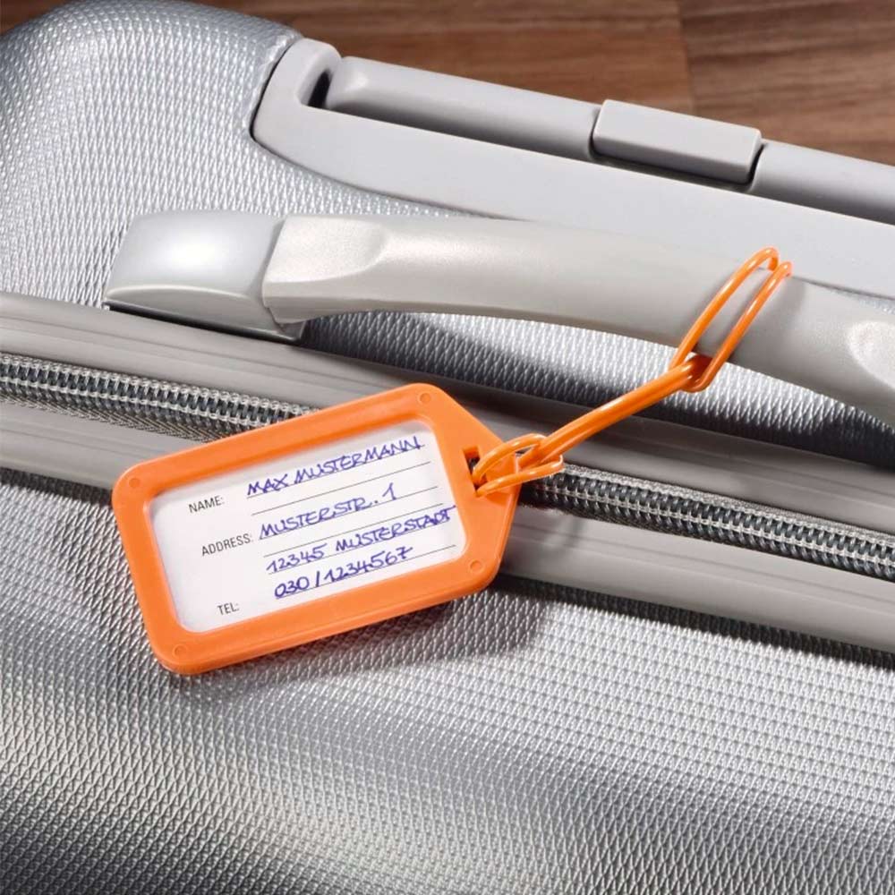 Etiqueta Identificação para Mala Viagem Laranja 2un