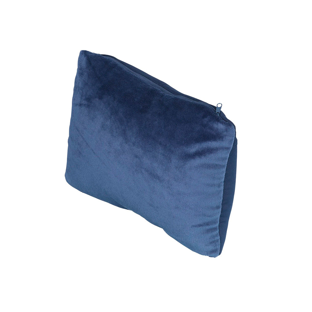 Almofada Viagem 2 em 1 Microbead Azul