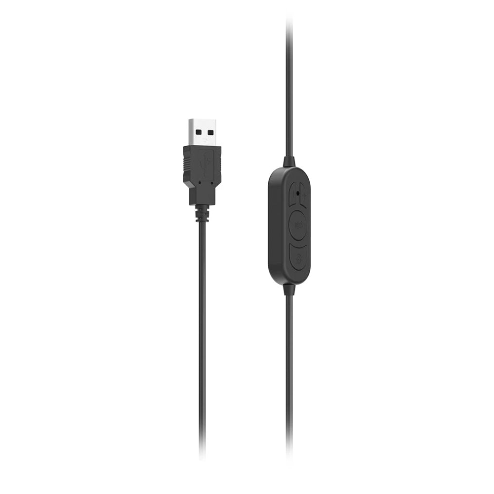 Headset Hama HS-USB300 V2 USB-A Preto