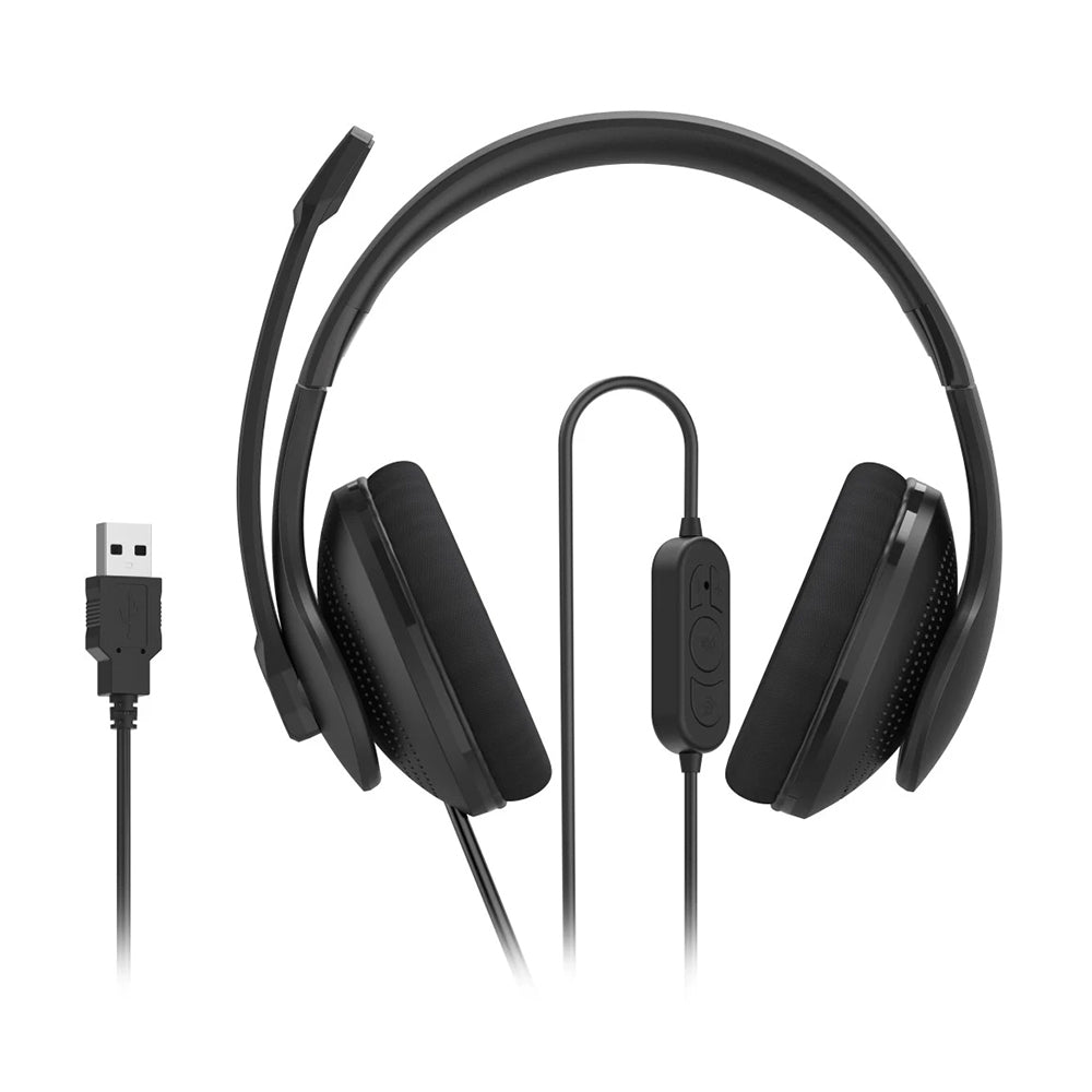 Headset Hama HS-USB300 V2 USB-A Preto
