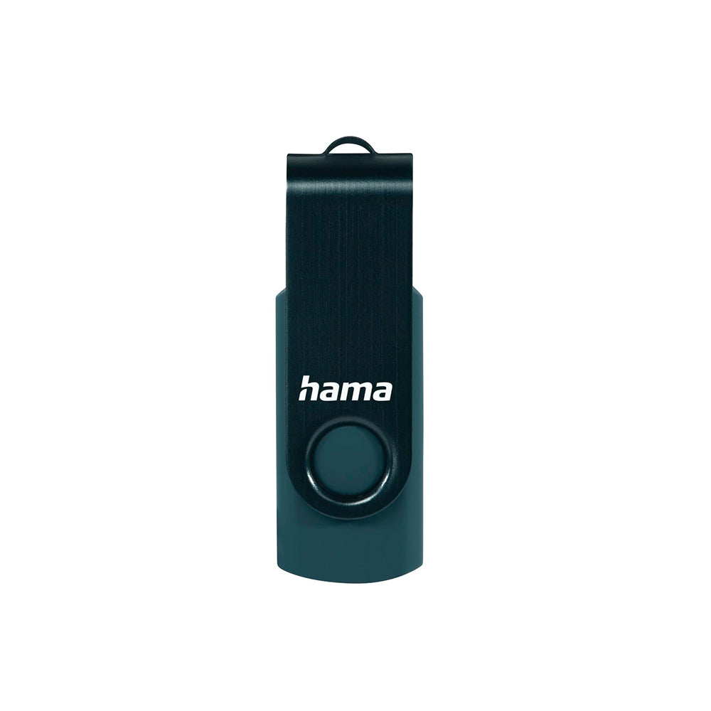 Pen Drive 64GB USB-A 3.0 Hama Rotate Azul Petroleo