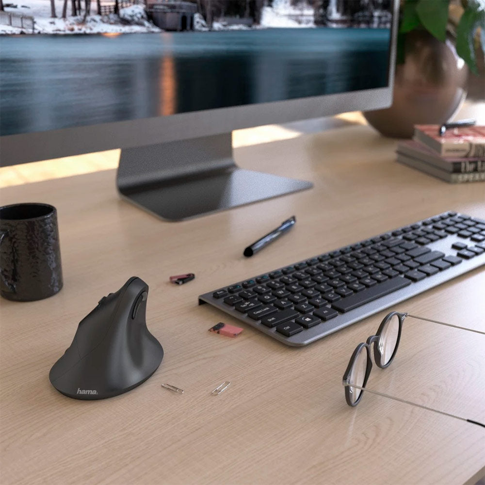 Rato Wireless Ergonómico Vertical EMW-500L Mão Esquerda
