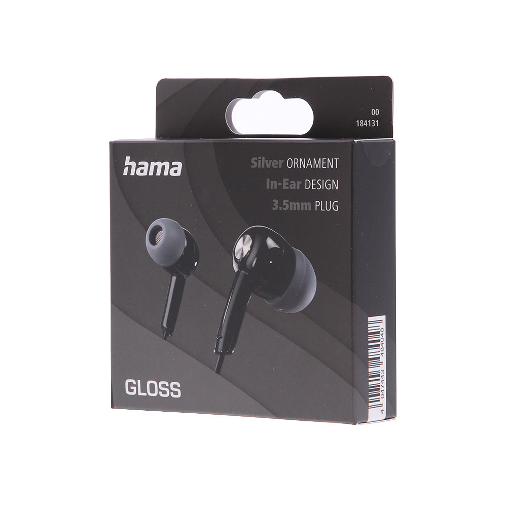 Auriculares In-Ear Jack 3.5mm Gloss Preto