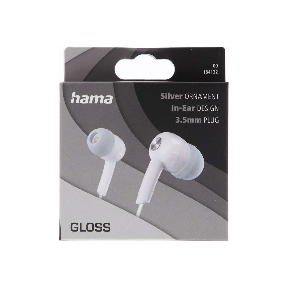 Auriculares In-Ear Jack 3.5mm Gloss Branco