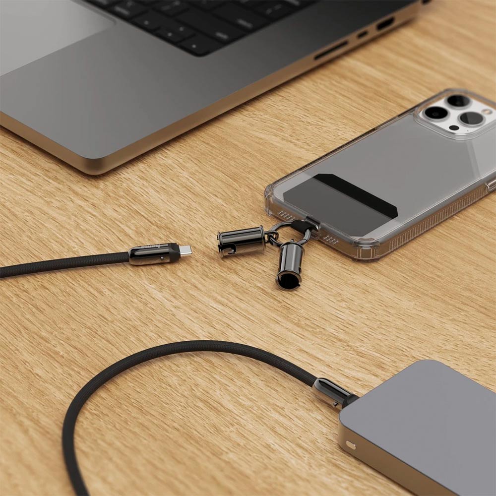 Cabo USB-C 2.0 Lanyard FPF 1,2m Preto