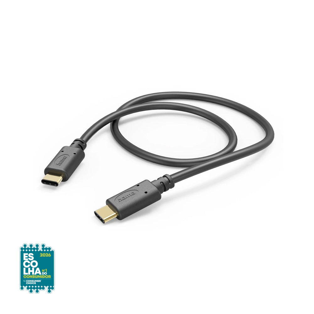 Cabo USB-C 2.0 Macho/USB-C Macho 1,5m Preto