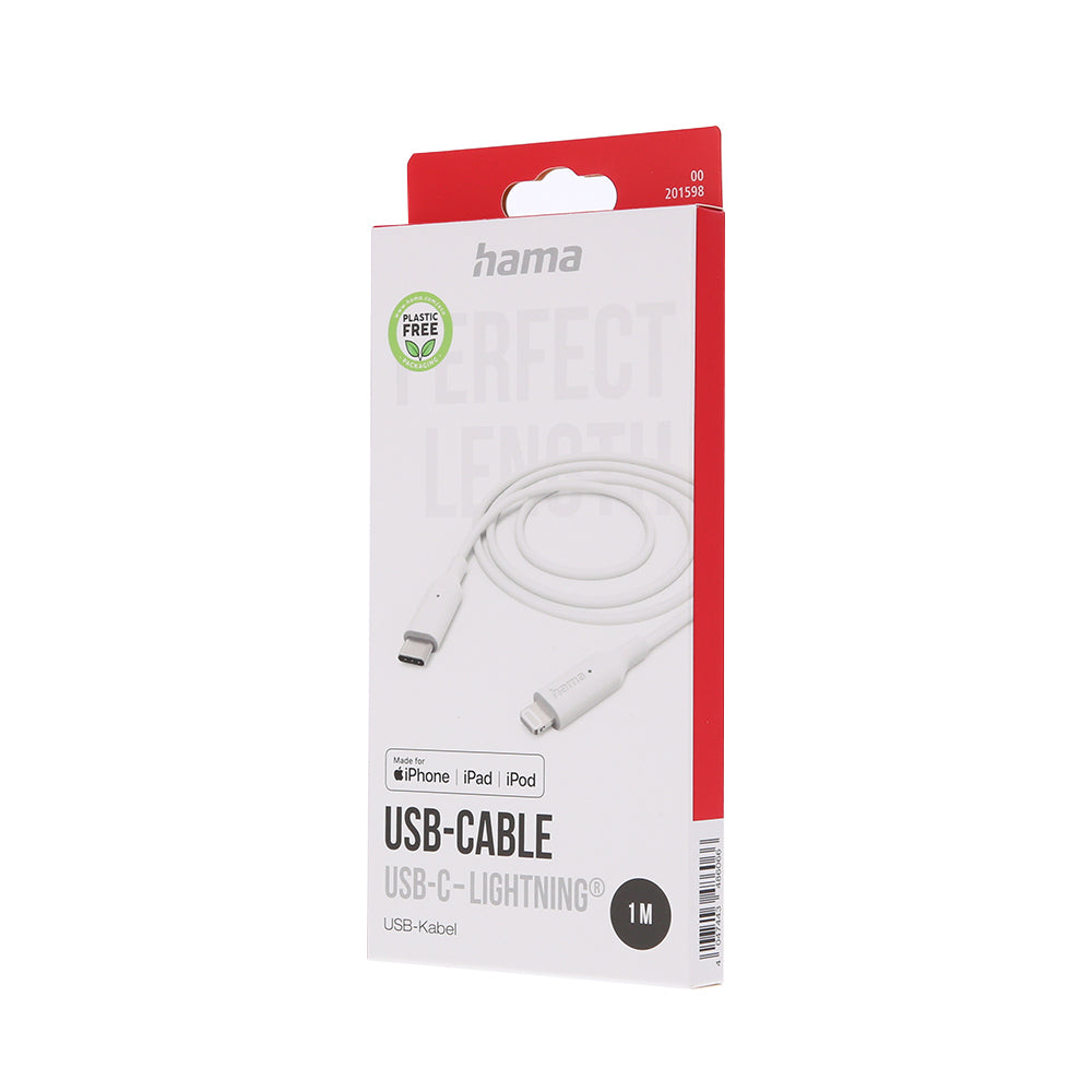Cabo USB-C para Lightning 1m Branco