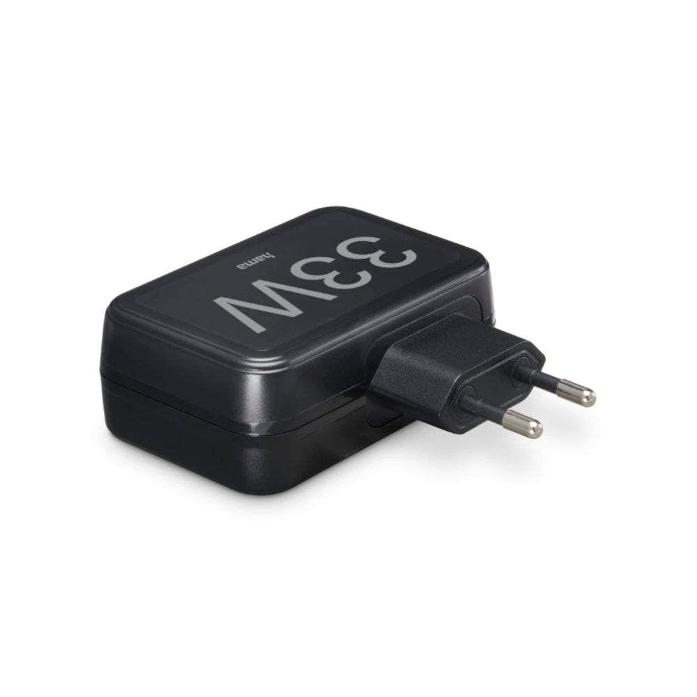 Carregador USB-A 4 Portas QC 33W Rápido Preto