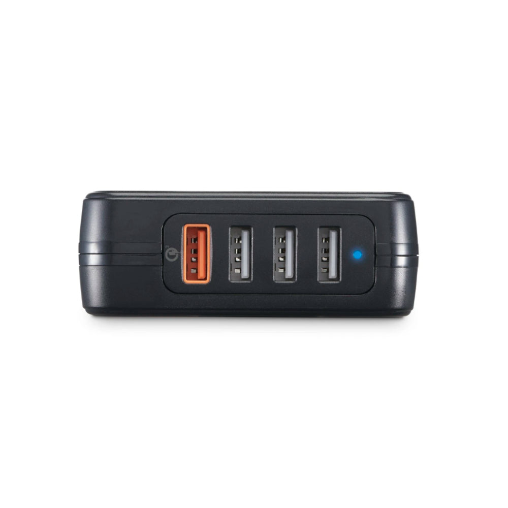 Carregador USB-A 4 Portas QC 33W Rápido Preto