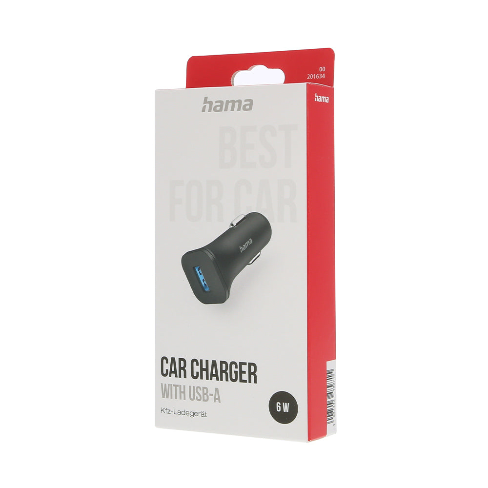 Carregador Isqueiro Auto USB-A 6W Preto