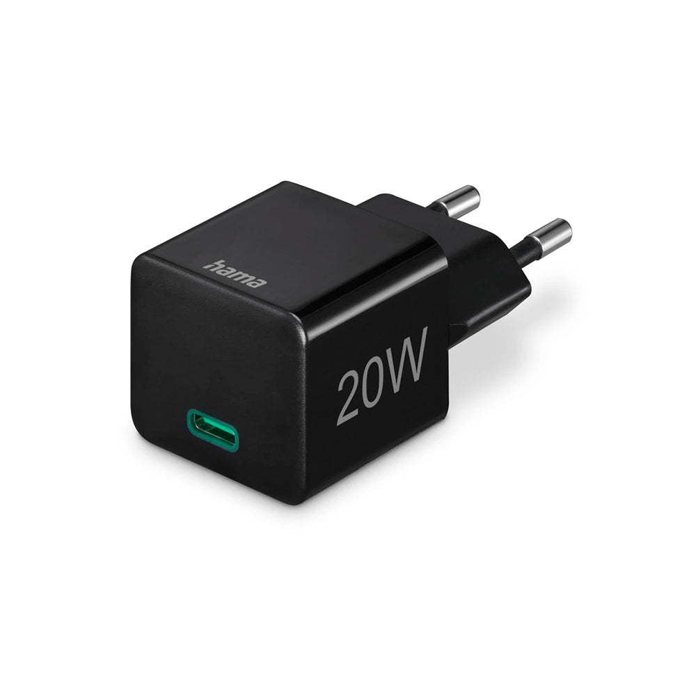 Carregador USB-C PD/QC 20W Rápido Mini-charger Preto