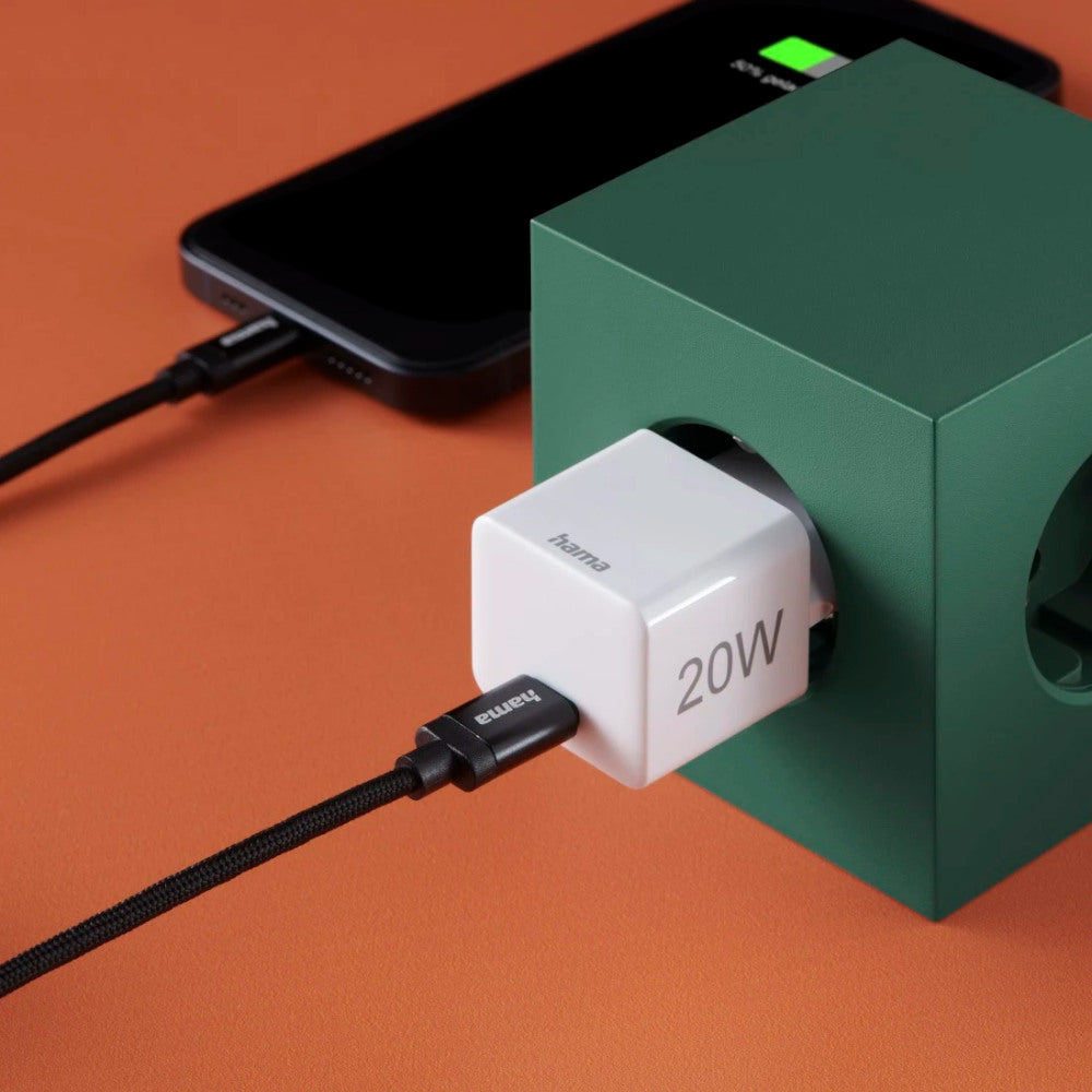 Carregador USB-C PD/QC 20W Rápido Mini-charger Branco